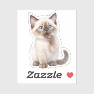 Sticker Pegatina Gatito Kawaii Adorable