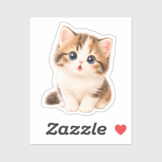Sticker Pegatina Gatito Kawaii Adorable