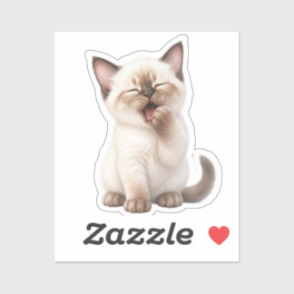 Sticker Pegatina Gatito Kawaii Adorable