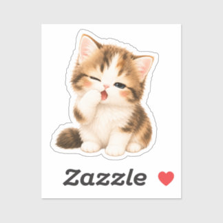 Sticker Pegatina Gatito Kawaii Adorable