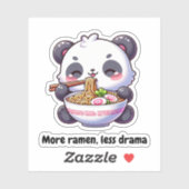Sticker Pegatina Osito Panda Comiendo (Feuille)