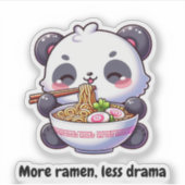 Sticker Pegatina Osito Panda Comiendo (Devant)