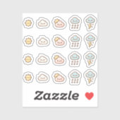 Sticker Pegatina Tiny latte weather tracker planner (Feuille)