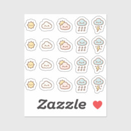 Sticker Pegatina Tiny latte weather tracker planner