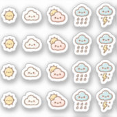 Sticker Pegatina Tiny latte weather tracker planner (Recto)