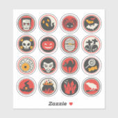 Sticker Pegatinas circulares de Halloween (Feuille)