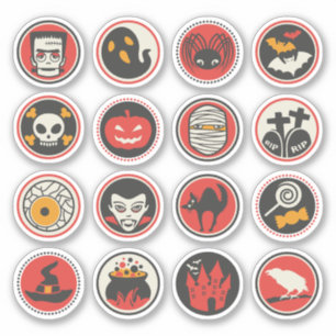 Sticker Pegatinas circulares de Halloween