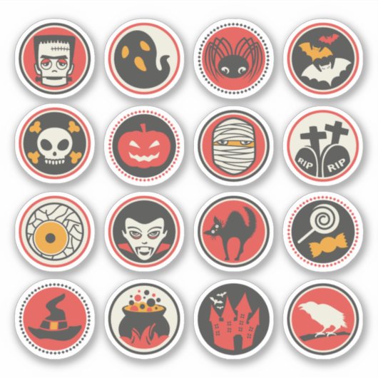 Sticker Pegatinas circulares de Halloween (Devant)