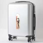 Sticker Peinture à brosse d'Embrassage romantique (Sur valise)
