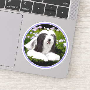 Sticker Peinture à collie à poils - Joli art original de c