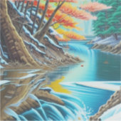 Sticker Peinture à l'huile de la nature canadienne paysage (Devant)