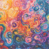 Sticker Peinture à l'huile de tourbillons psychédélique (Recto)