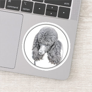 Sticker Peinture à paille noire standard - Art du chien