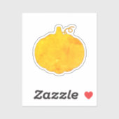 Sticker Peinture aquarelle citrouille (Feuille)