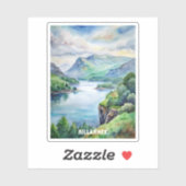 Sticker Peinture aquarelle du parc national Killarney (Feuille)