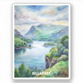 Sticker Peinture aquarelle du parc national Killarney (Devant)