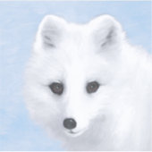 Sticker Peinture Arctic Fox - Art original de la faune (Devant)
