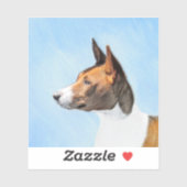 Sticker Peinture Basenji - Belle Art Original (Feuille)