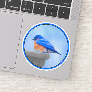 Sticker Peinture Bluebird - Art Original d'Oiseau