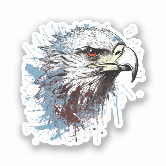 Sticker Peinture d'aigle (Recto)