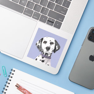 Sticker Peinture dalmate - Art original de chien mignon