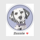 Sticker Peinture Dalmatienne - Cute Original Chien Art (Feuille)
