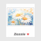 Sticker Peinture d'arrière - plans de marguerite (Feuille)