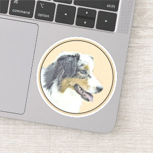 Sticker Peinture de berger australien - Art original de ch