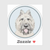 Sticker Peinture de Bouvier des Flandres - Art original de (Feuille)