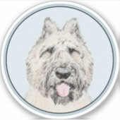 Sticker Peinture de Bouvier des Flandres - Art original de (Devant)