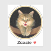 Sticker Peinture de chat Mad - Cute Original Cat Art (Feuille)