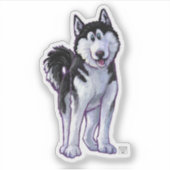 Sticker Peinture de chien Husky (Devant)