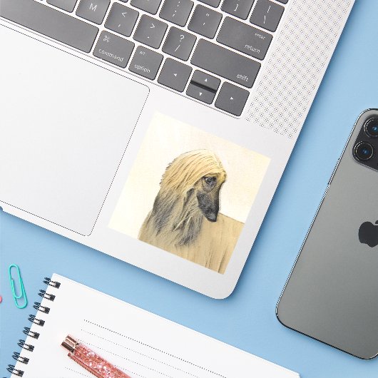 Sticker Peinture de la hache afghane - jolie art original  (Ordinateur portable avec iPhone)