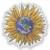 Sticker Peinture de la Terre de tournesol (Devant)