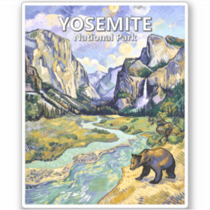 Sticker Peinture de la vue vintage du tunnel de l'ours El