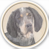 Sticker Peinture de linge bluetick - mignon chien original (Devant)