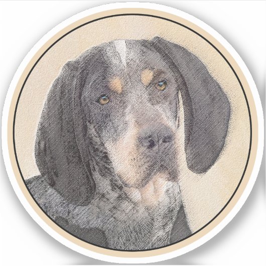Sticker Peinture de linge bluetick - mignon chien original (Devant)