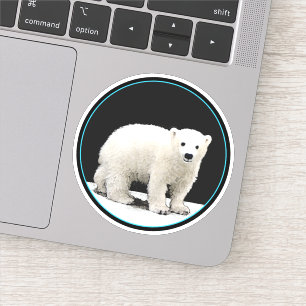Sticker Peinture de l'ours polaire - Oiginal Wildlife Art