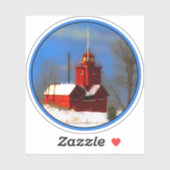 Sticker Peinture de phare rouge - Art original (Feuille)