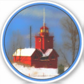 Sticker Peinture de phare rouge - Art original (Devant)
