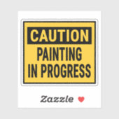 Sticker Peinture de prudence en cours (Feuille)