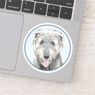 Sticker Peinture de Wolfhound irlandais - Joli art origina