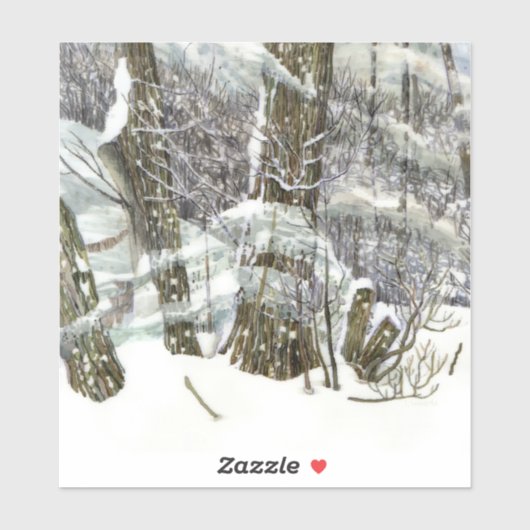 Sticker Peinture d'hiver (Feuille)