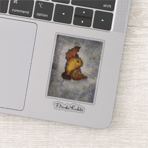 Sticker Peinture d'oiseaux à la Frida Kahlo Monet