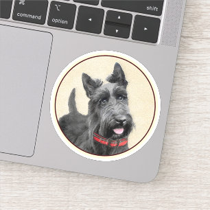 Sticker Peinture écossaise Terrier - Cute Original Chien A