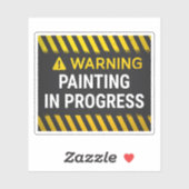 Sticker Peinture en cours - Avertissement (Feuille)
