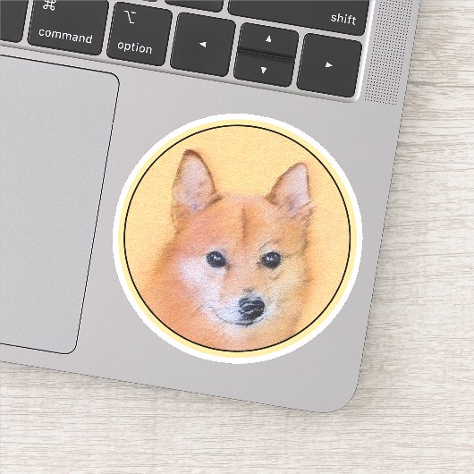 Sticker Peinture finlandaise Spitz - Jote Original Chien A (Détail)