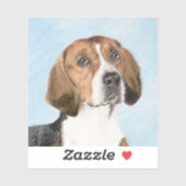 Sticker Peinture Foxhound en anglais - Joli art original c (Feuille)