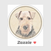 Sticker Peinture galloise Terrier - Cute Original Chien Ar (Feuille)