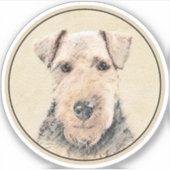 Sticker Peinture galloise Terrier - Cute Original Chien Ar (Devant)